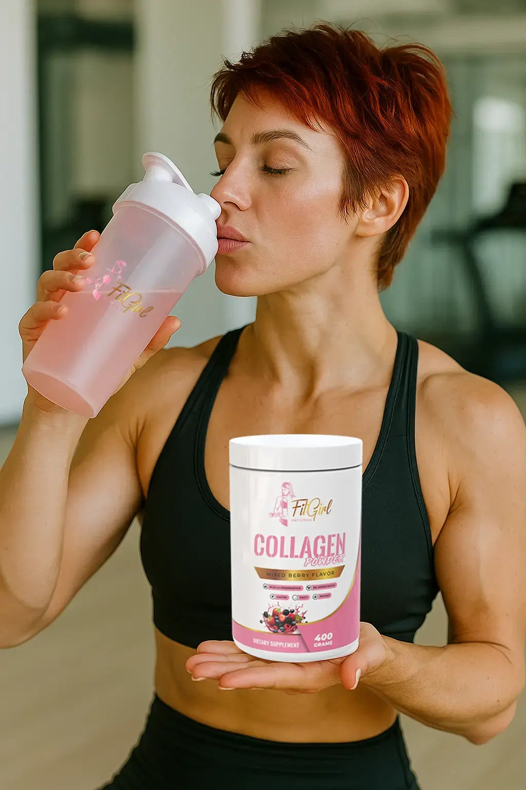 FitGirl Collagen supplement supporting skin, hair, nails and inner strength