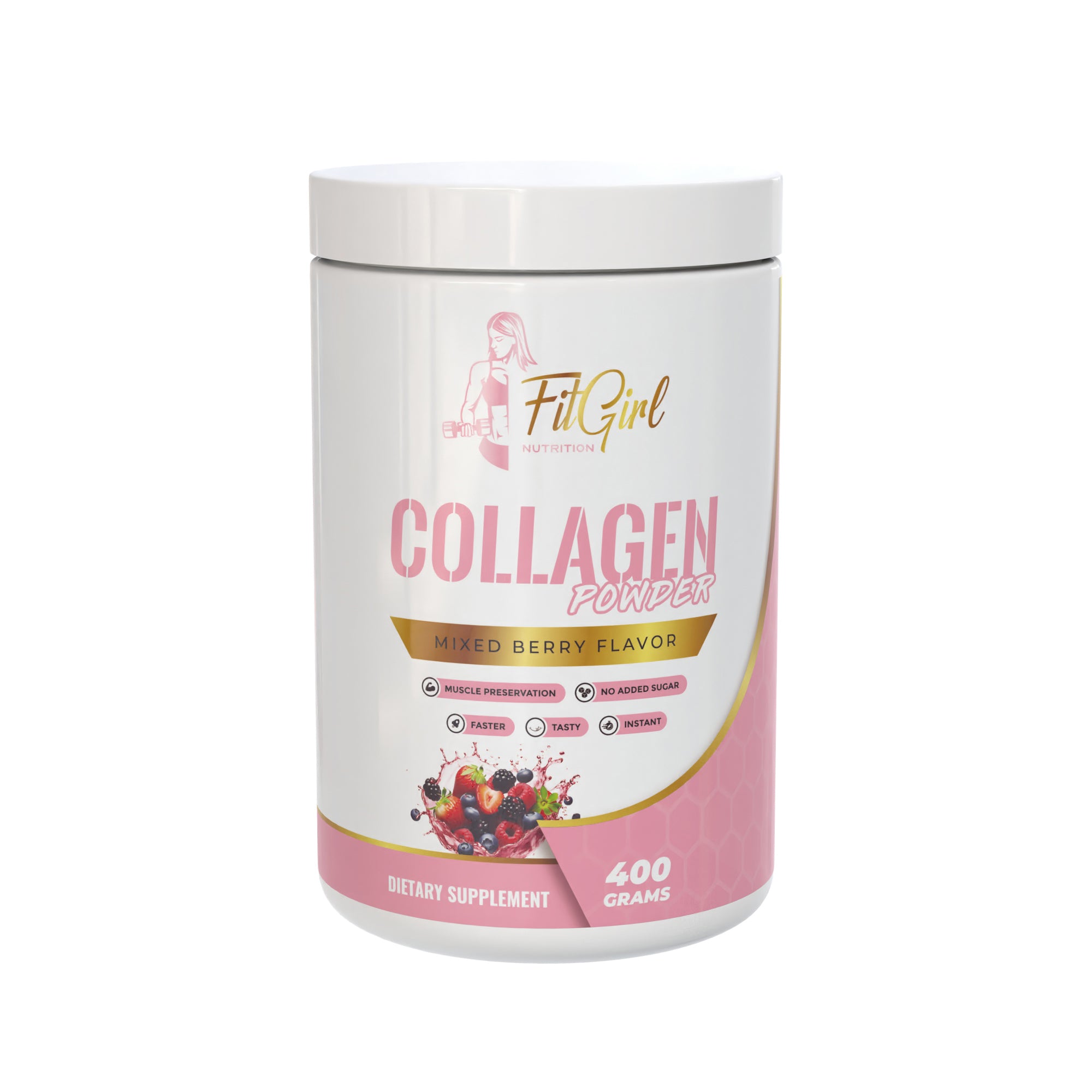 FitGirl Collagen Powder – 400g Mixed Berry flavour