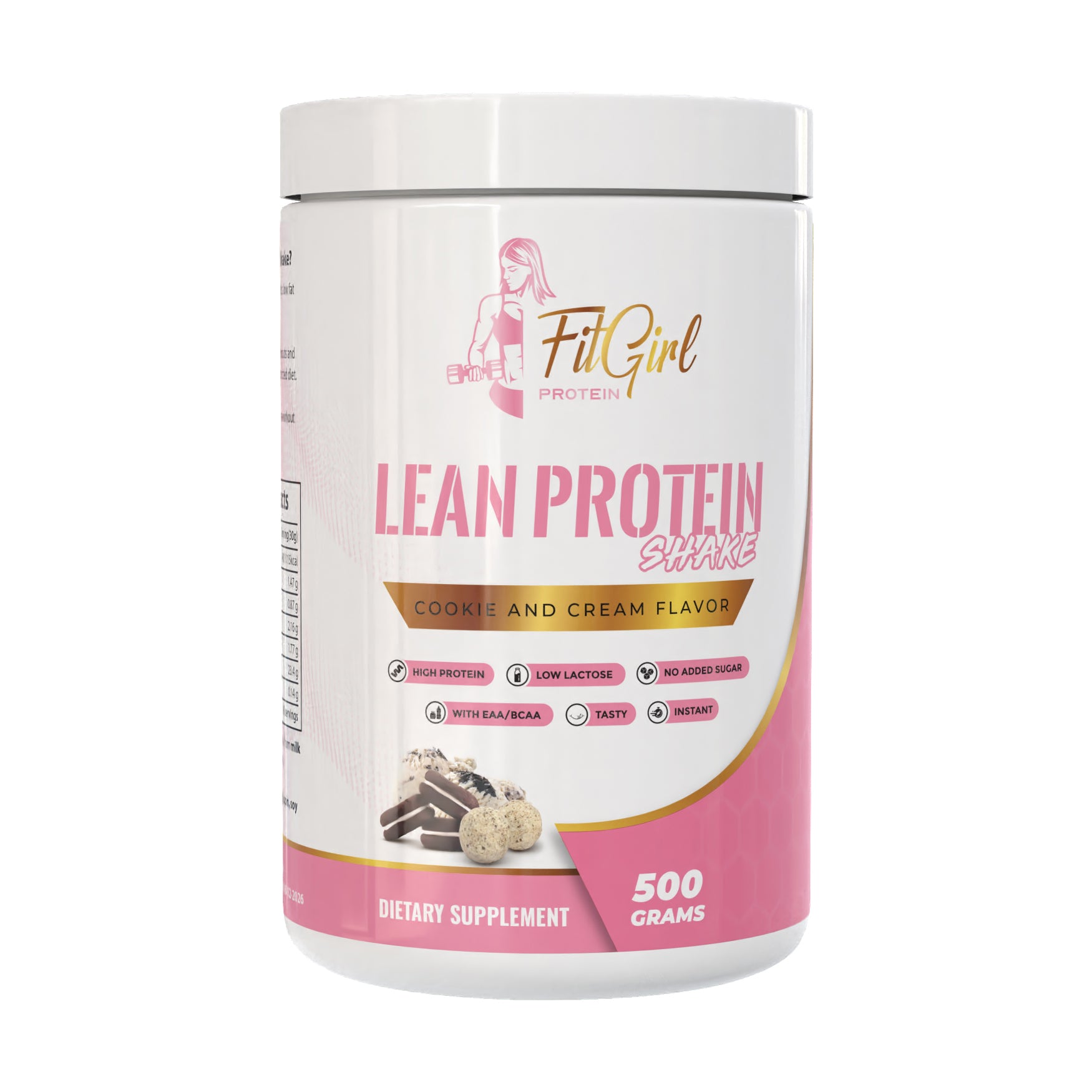 FitGirl Lean Protein Shake Cookies & Cream – 500g jar