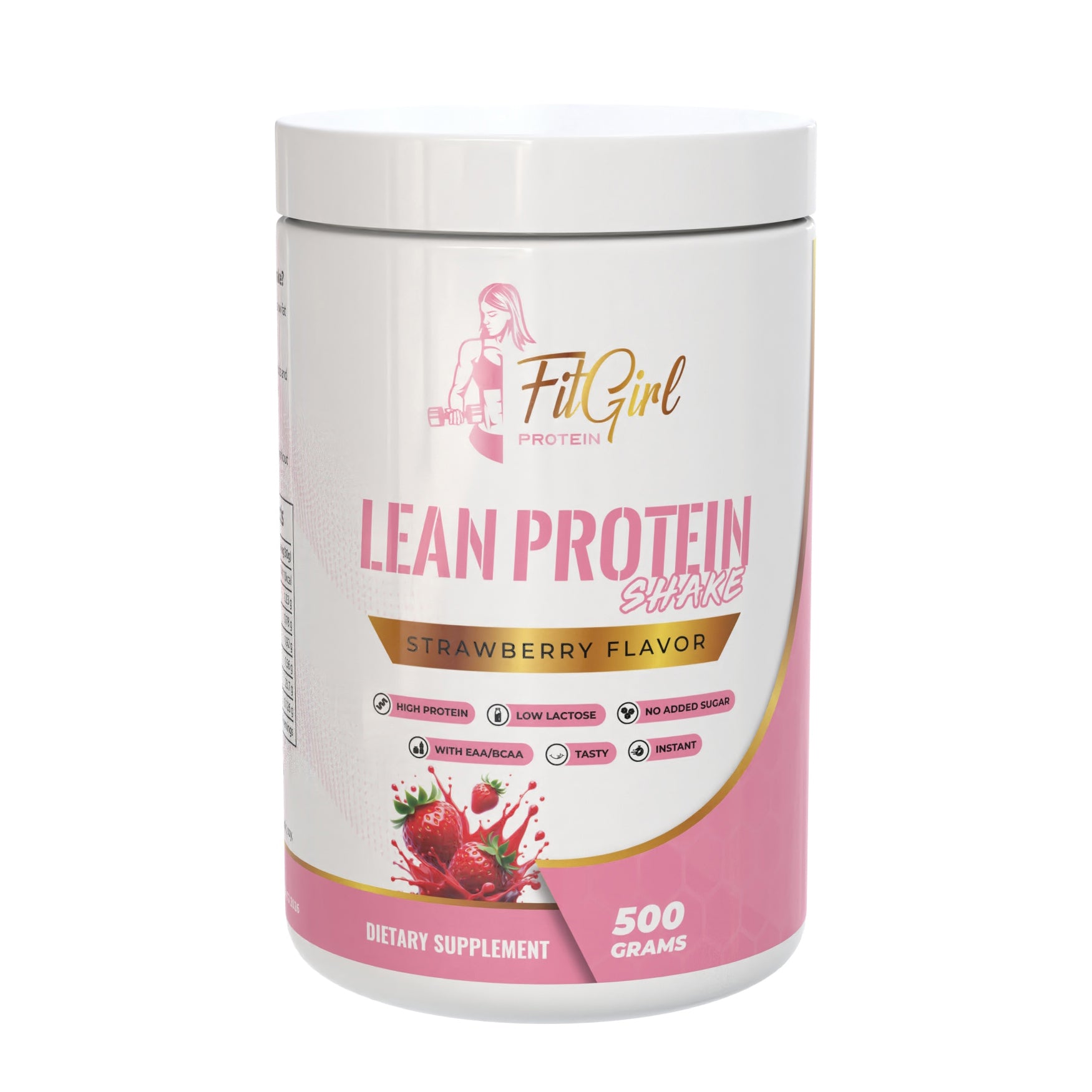 FitGirl Lean Protein Shake Strawberry – 500g jar