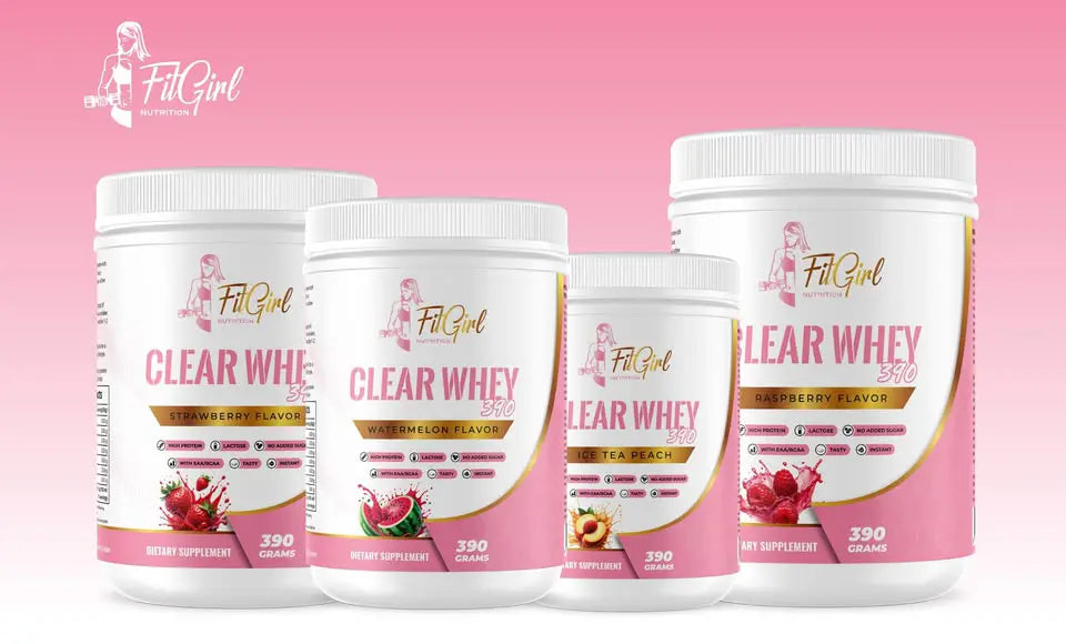 FitGirl Clear Whey – lichte en frisse eiwitshake voor vrouwen, supports spierherstel en eiwitinname