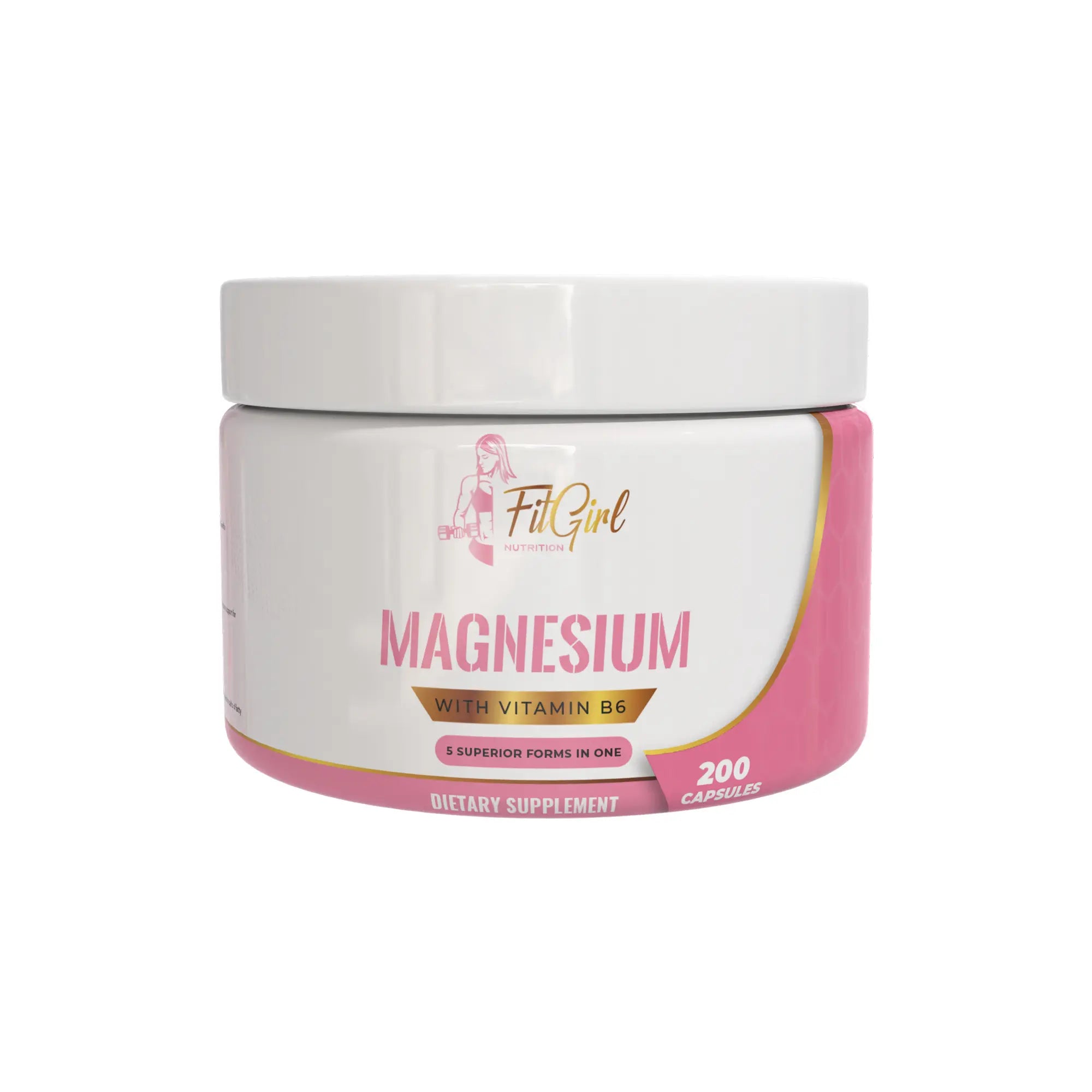 FitGirl Magnesium – 200 capsules (supports energy metabolism, muscle function & reduction of fatigue)