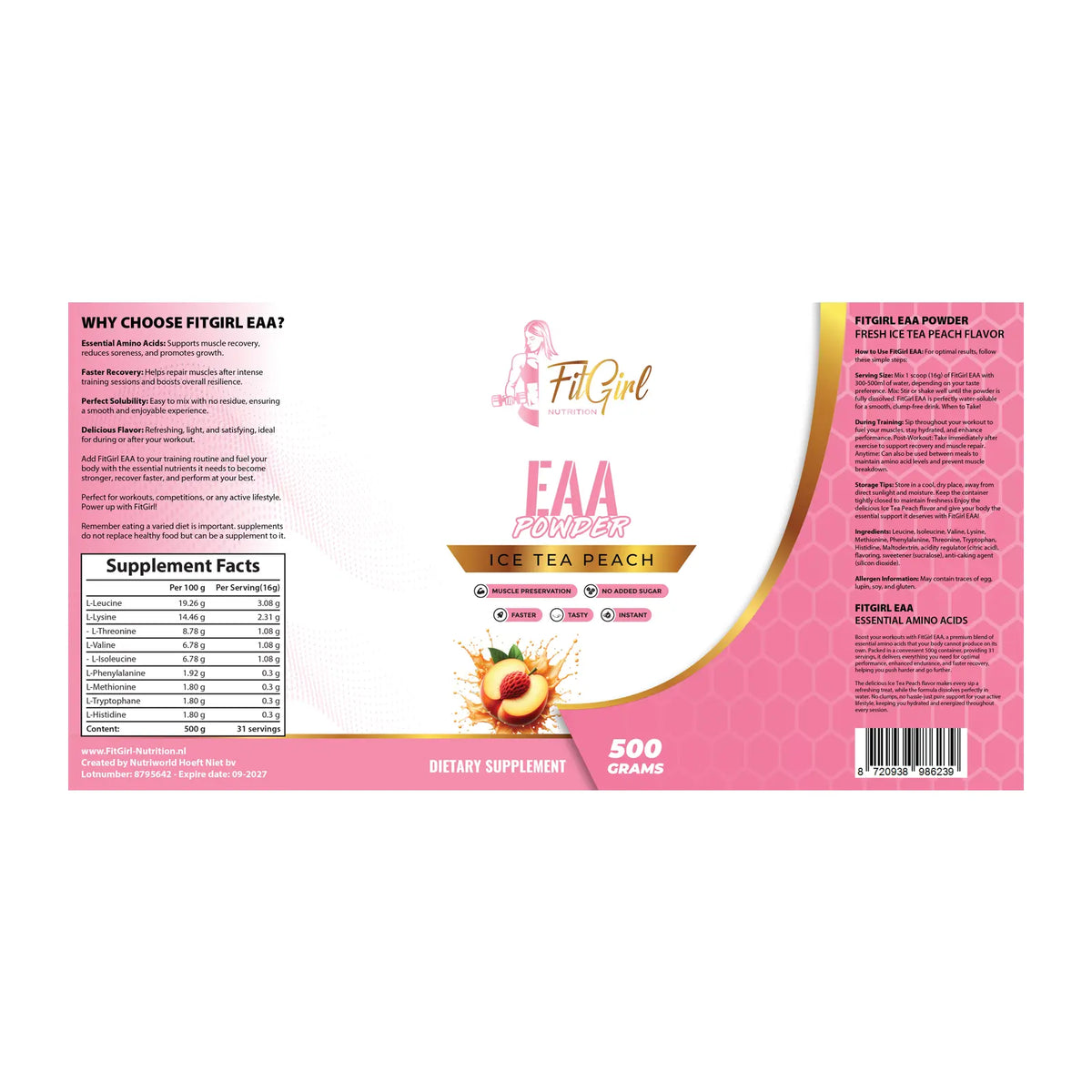 FitGirl EAA Powder label 500g