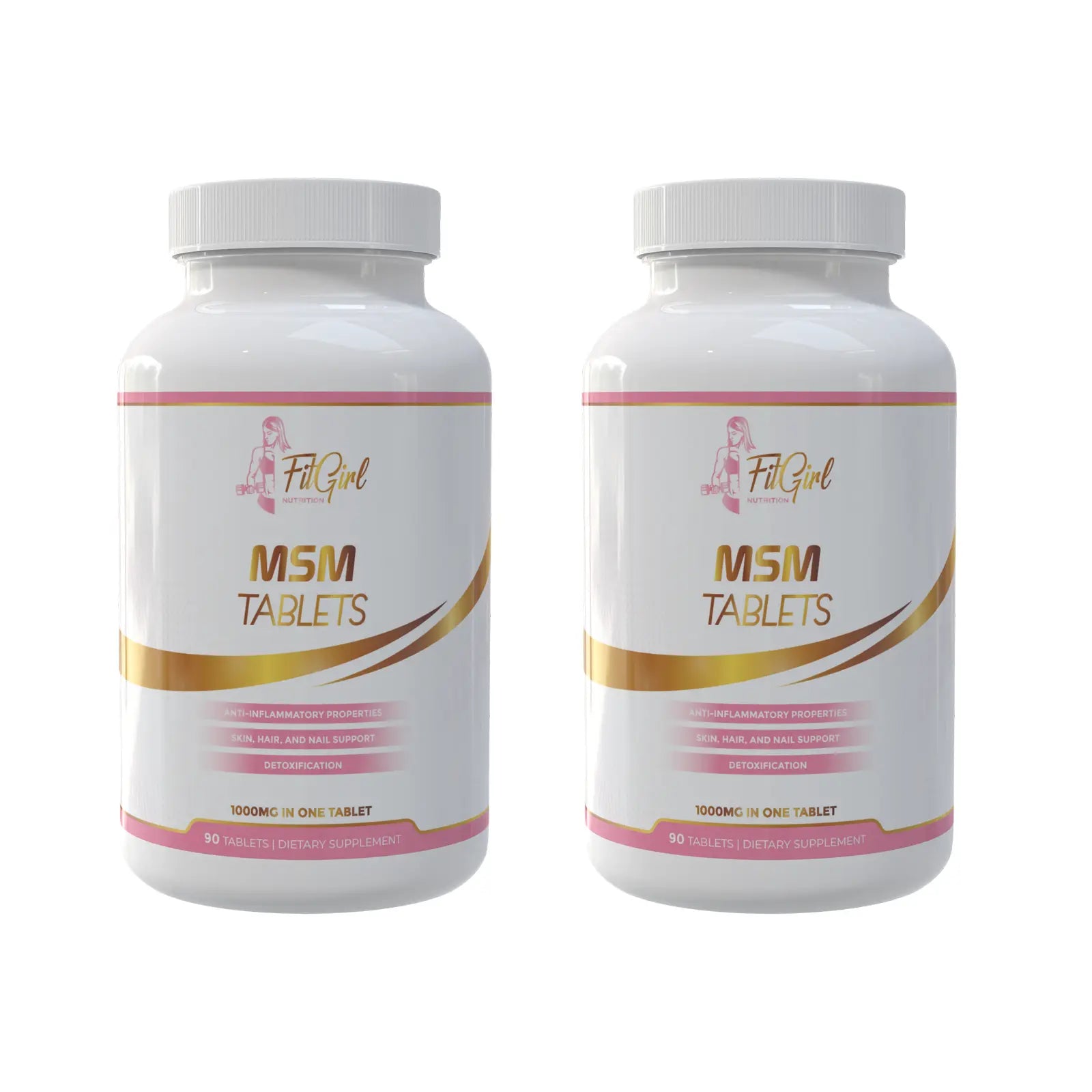 FitGirl Nutrition MSM 1000 mg Twin Pack 2 x 90 tablets bottle