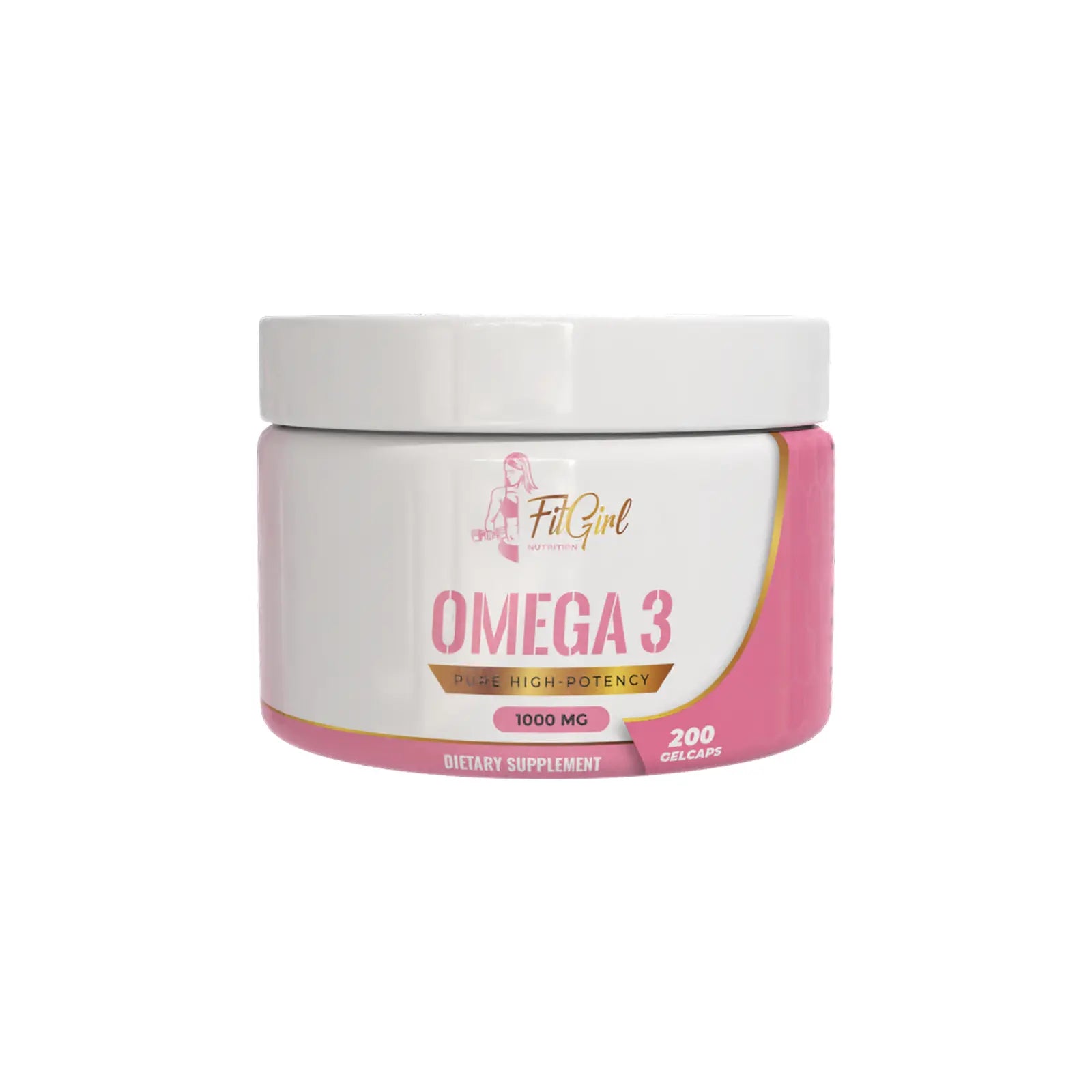 FitGirl Nutrition Omega 3 1000 mg 200 gelcaps bottle