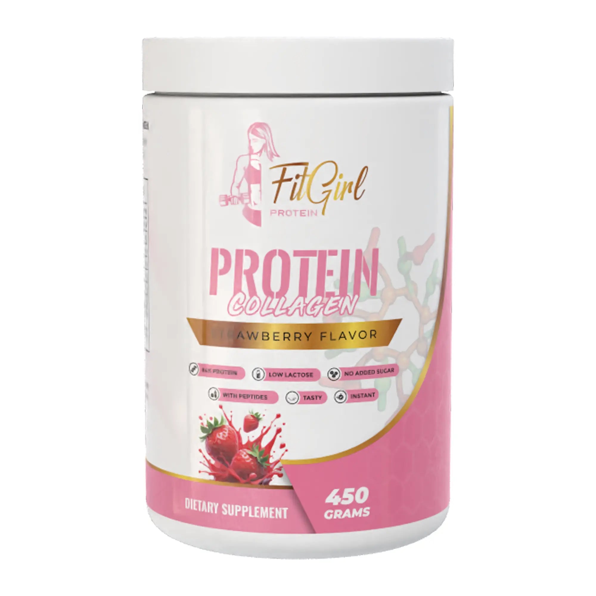 FitGirl Shake Protein and Collagen Peptides 450g bottle