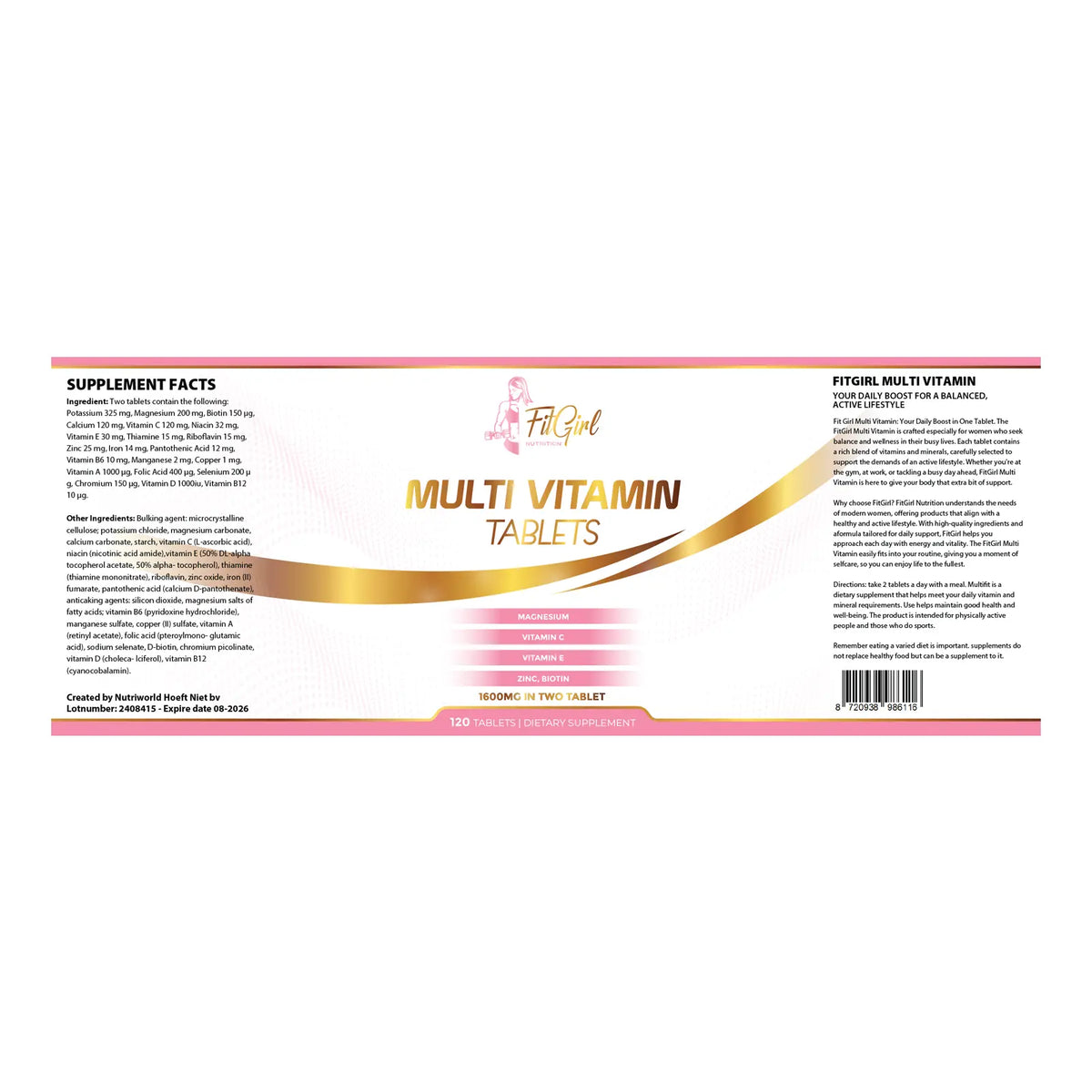 fitgirl multi vitamin label 120 tablets
