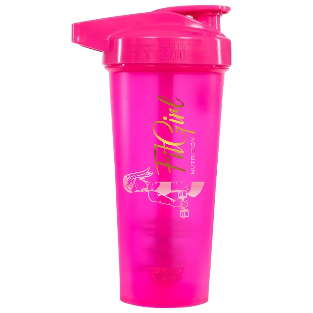 FitGirl Neon Pink Shaker – 700ml klontvrije shaker met ActionRod